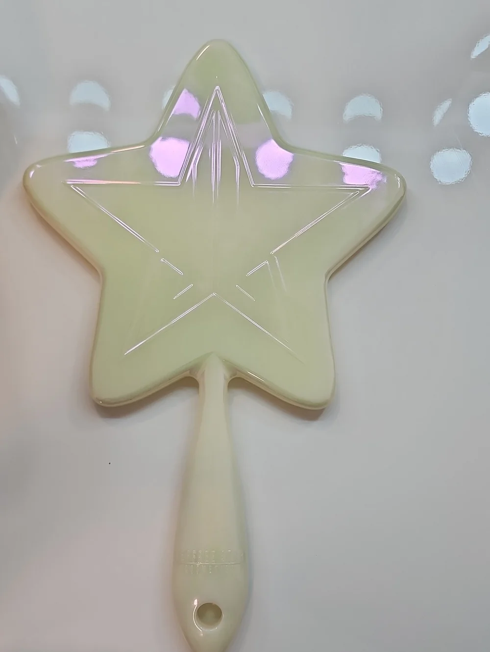 Jeffree Star Hand Mirror in Iridescent Pale Yellow